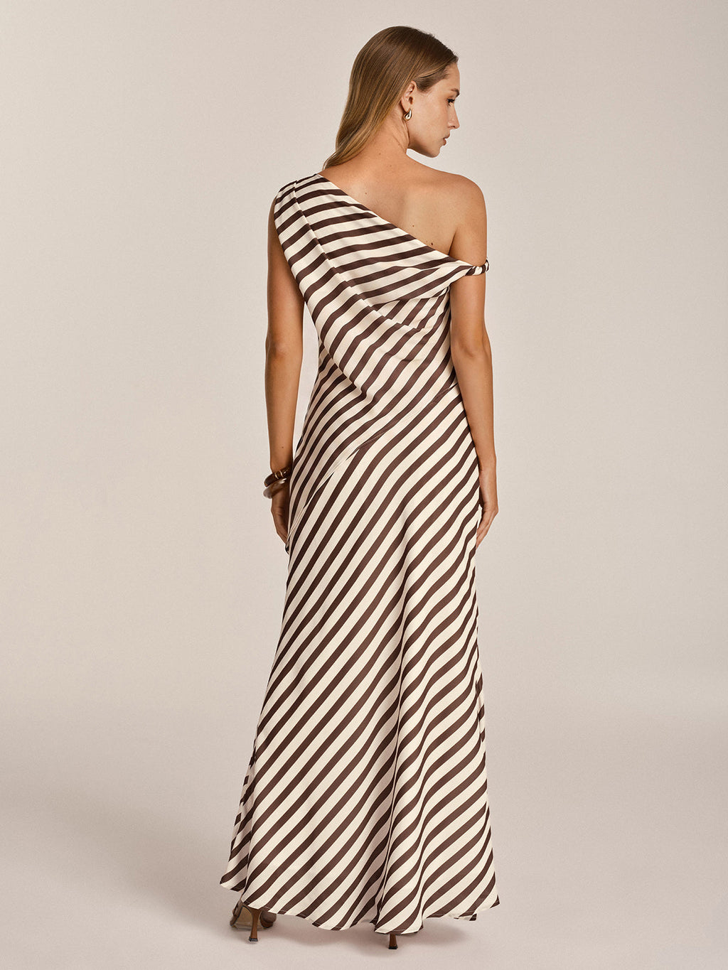 One Shoulder Striped Top & Skirt Set
