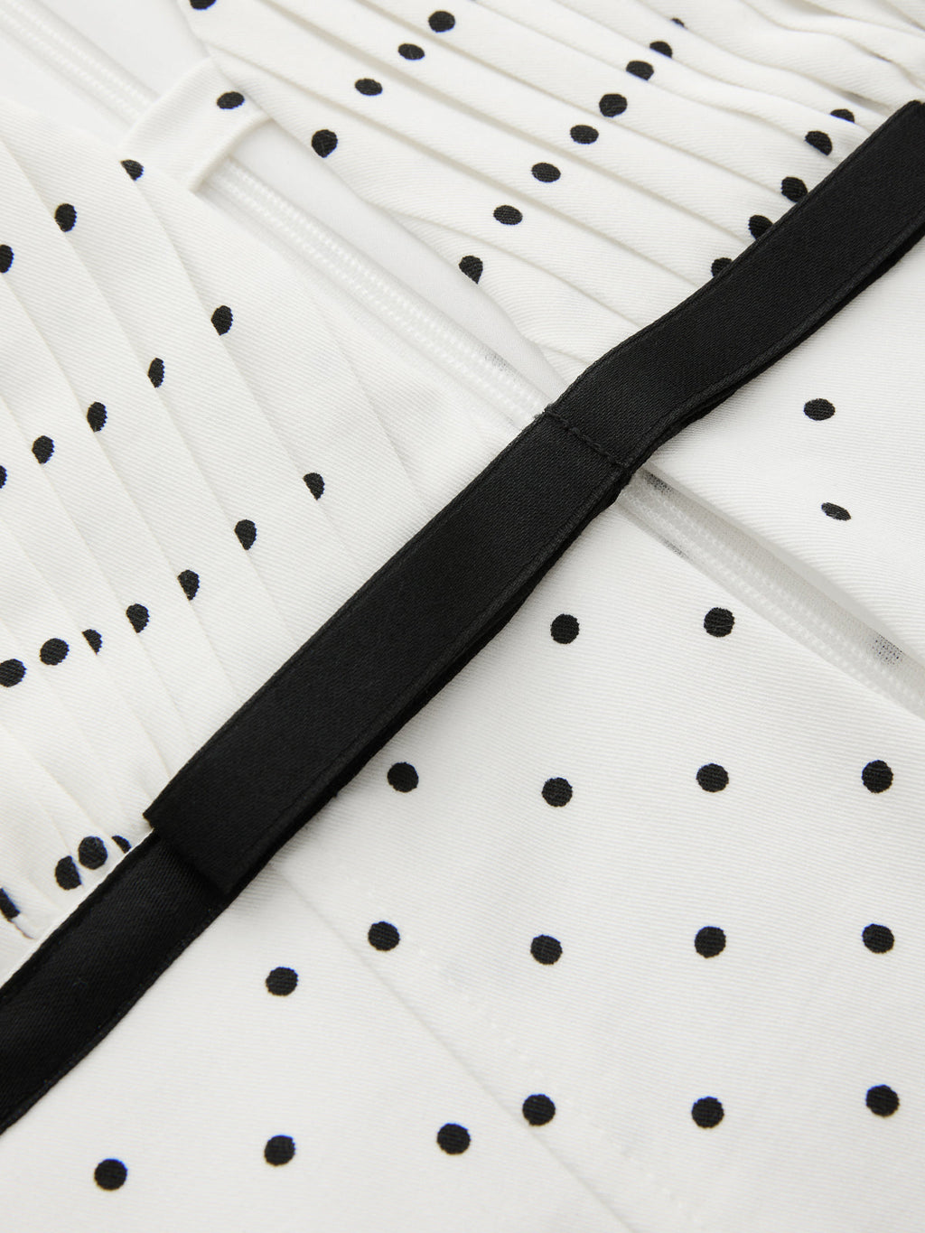 Polka Dot Sleeveless Pleated Maxi Dress