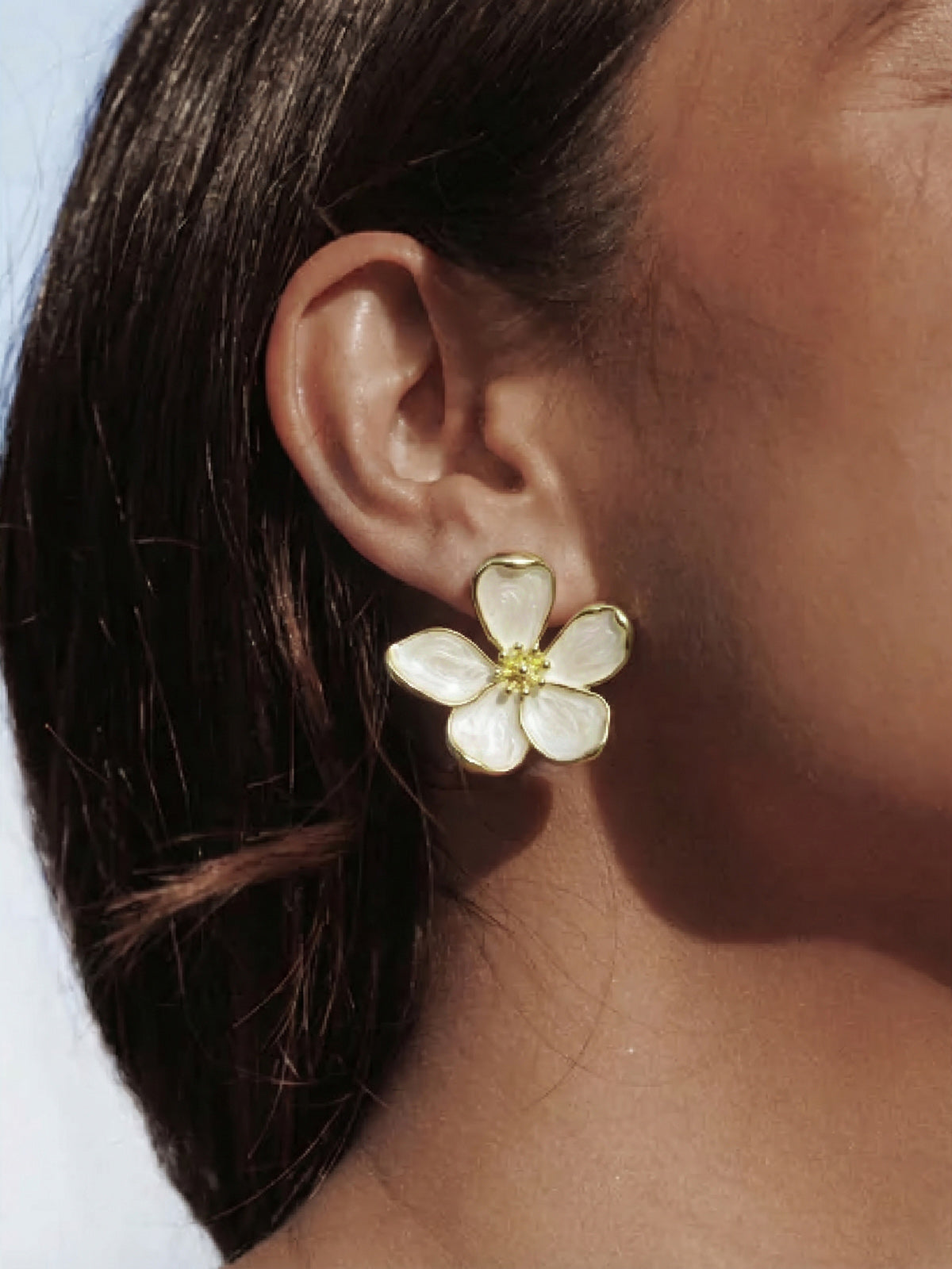 Large Flower Stud Earrings