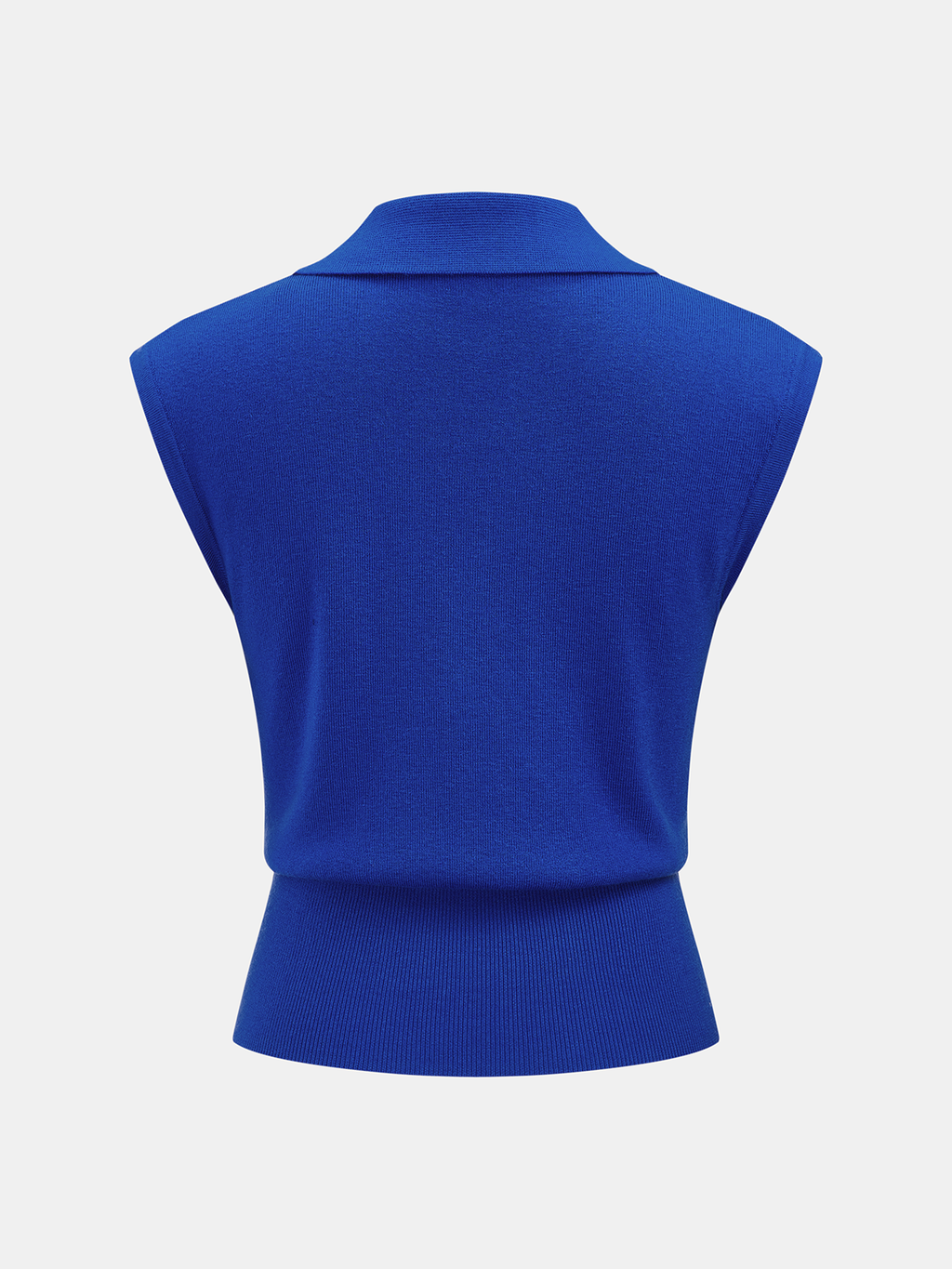 Wool Blend Collared Decorative Knit Vest
