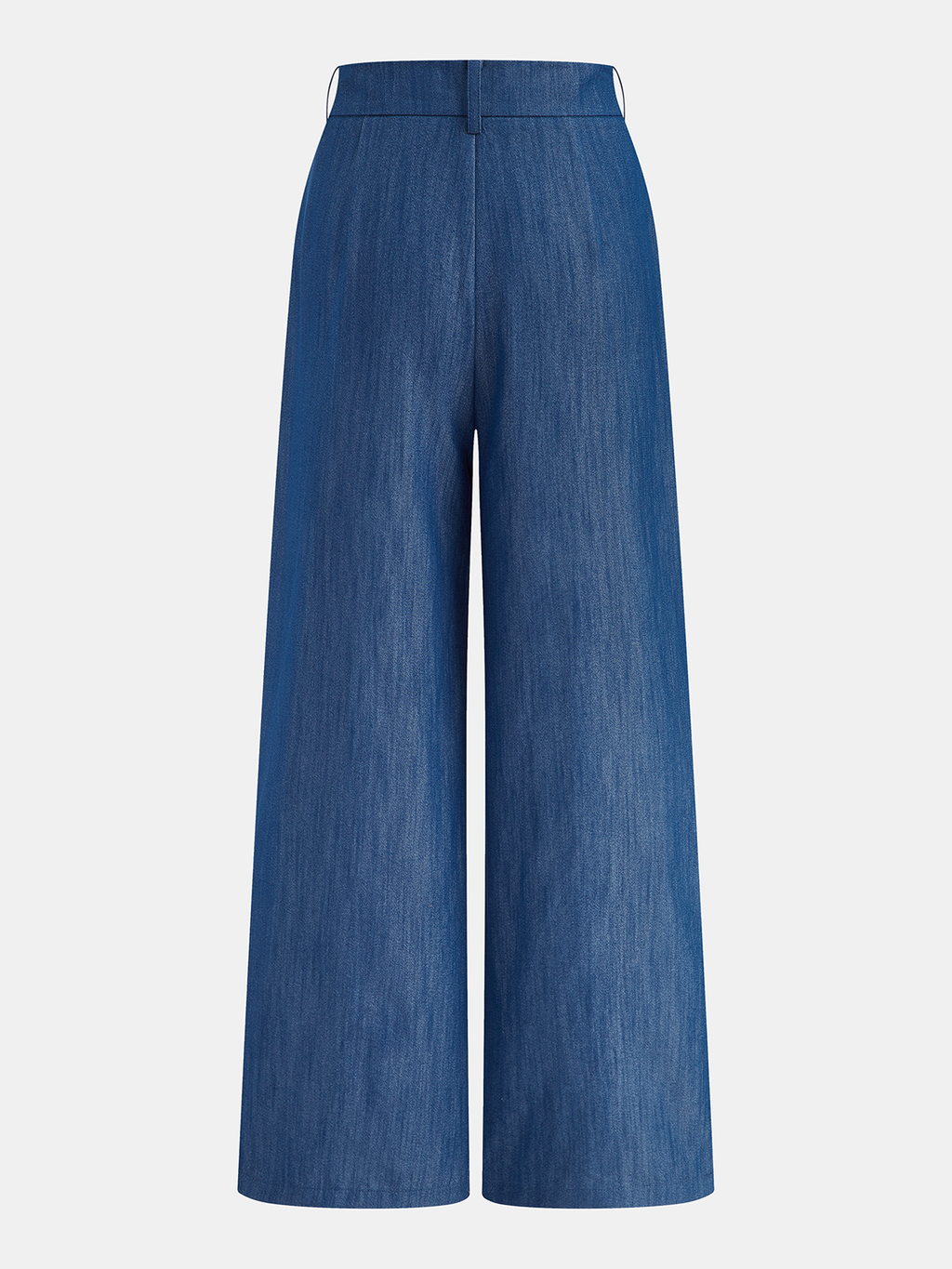 Faux Denim Halter Ruched Top & Pants Set