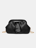Ruched Top Handle Chain Crossbody Handbag