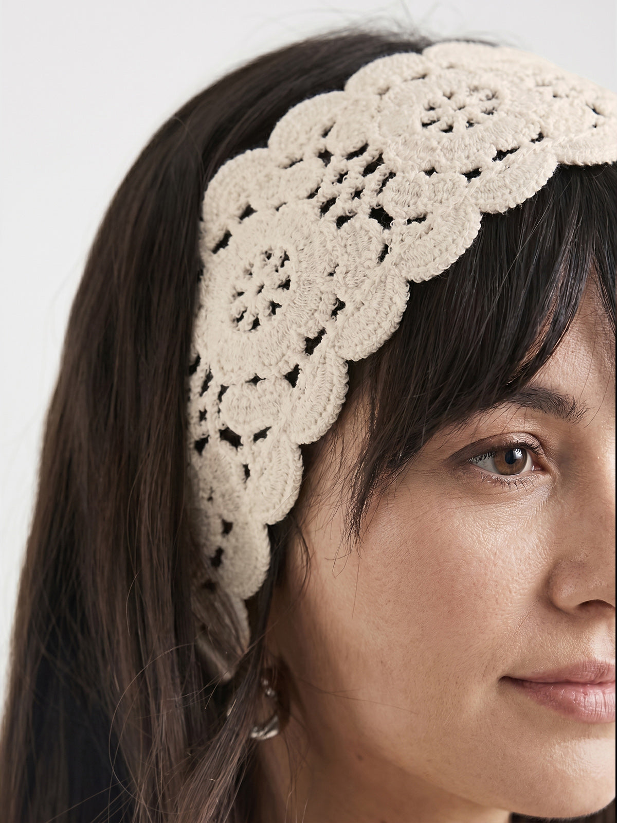 Crochet Lace Tie-Back Headband