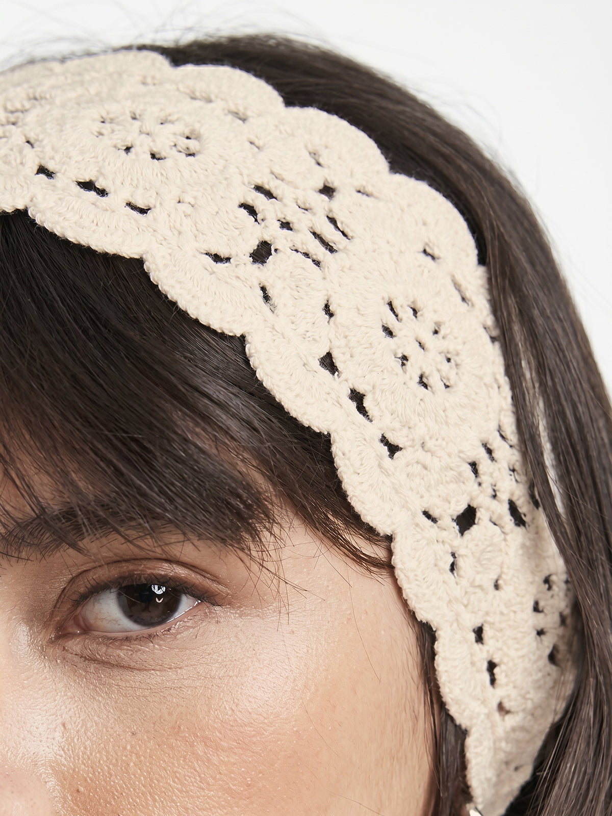 Crochet Lace Tie-Back Headband