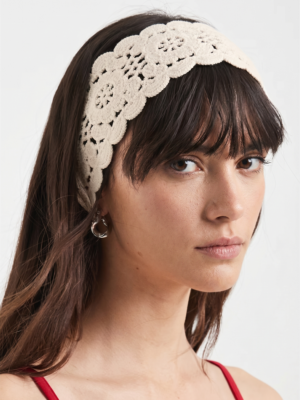 Crochet Lace Tie-Back Headband