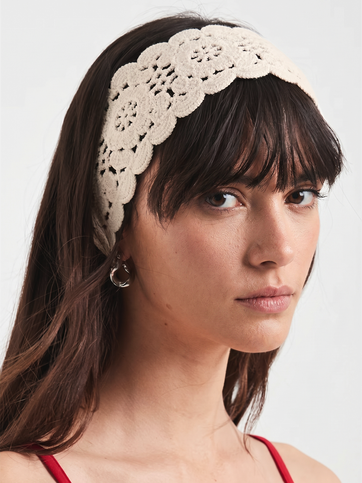 Crochet Lace Tie-Back Headband