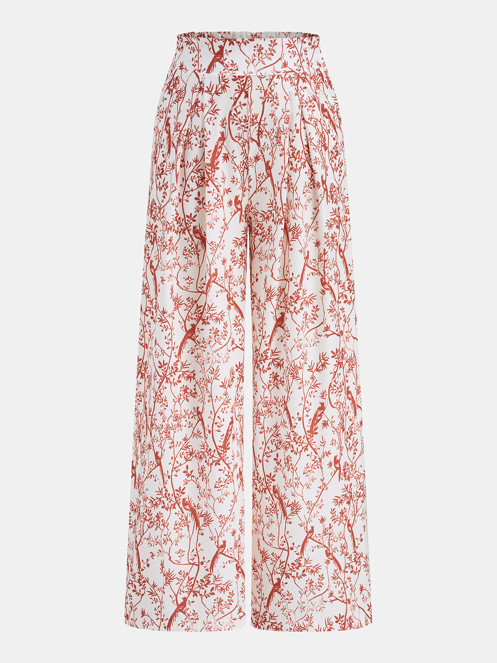 Cropped Top & Printed Wide Leg Pants