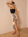 Bow Cami One Piece Swimsuit & Sarong Set