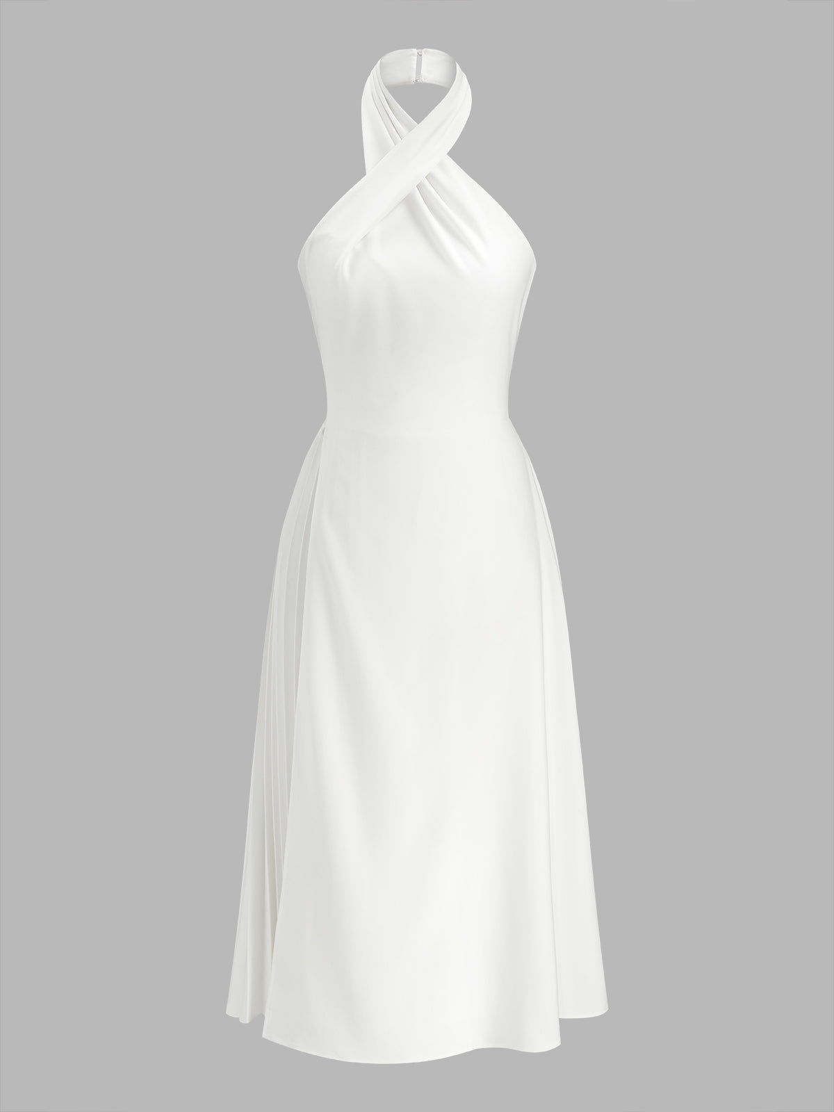 Halter Neck Cross Front Maxi Dress