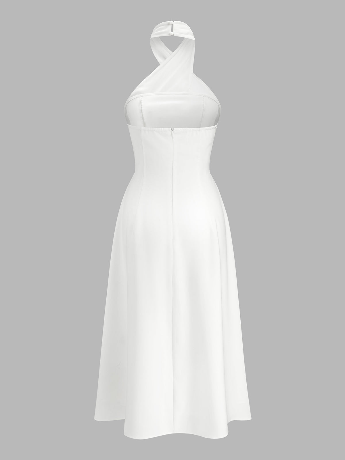 Halter Neck Cross Front Maxi Dress