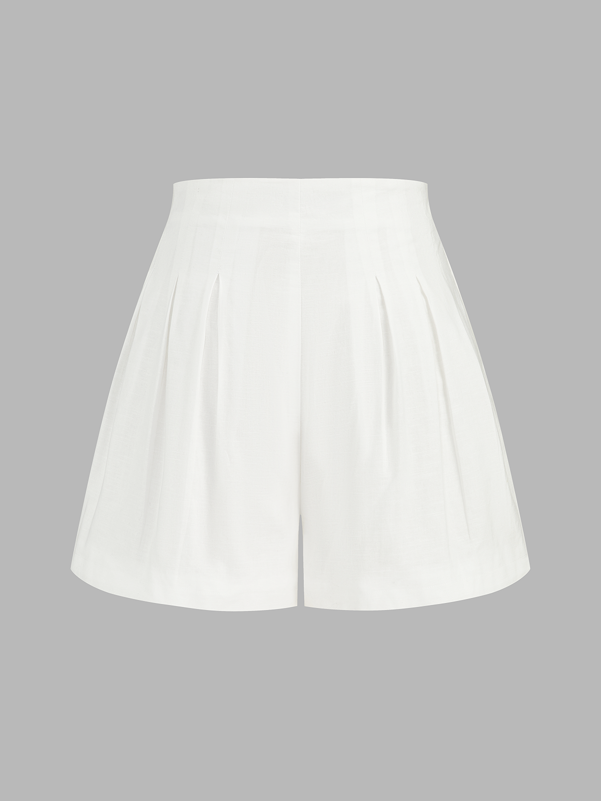 Cotton Linen Peplum Top & Pleated Shorts Set