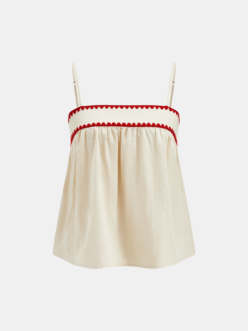 Cotton Blend Wave Edge Cami Top & Shorts Set
