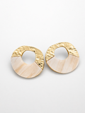 Hammered Circle Statement Earrings