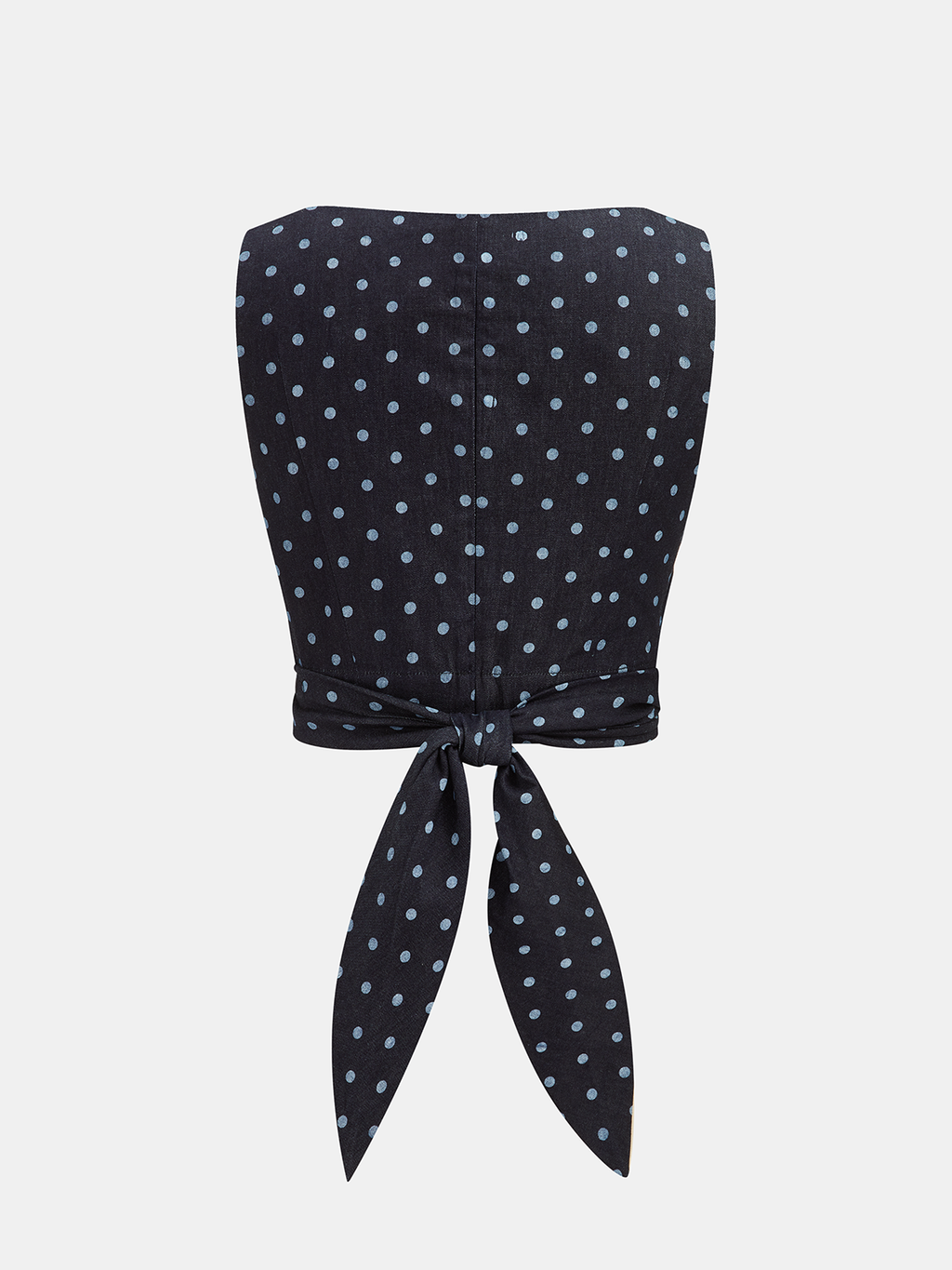 Denim Polka Dot Crop Top & Pants Set