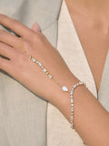 Pear Cut Zircon Hand Chain Bracelet