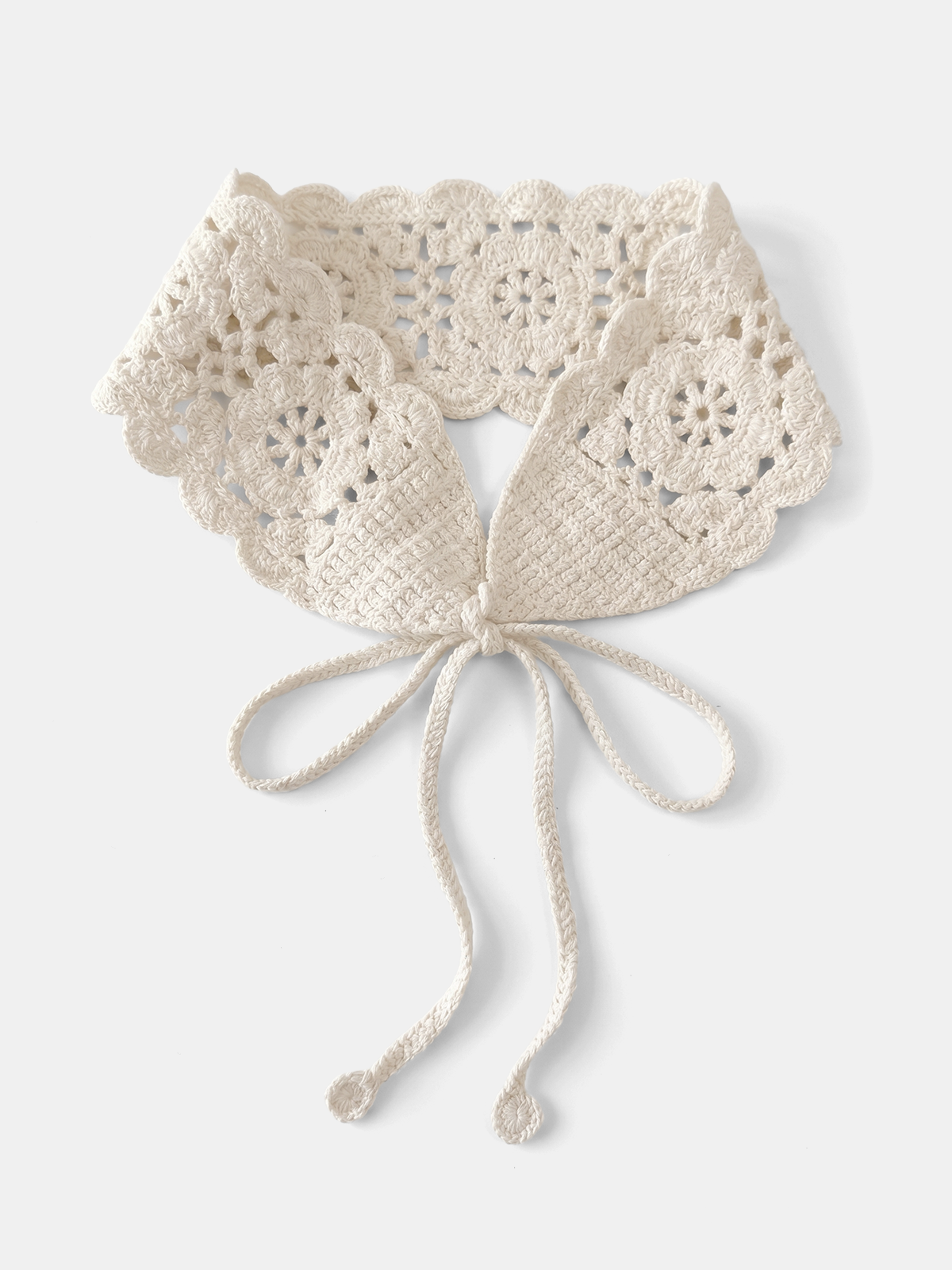 Crochet Lace Tie-Back Headband