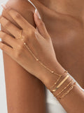 Multi Layer Hand Chain Bracelet Set