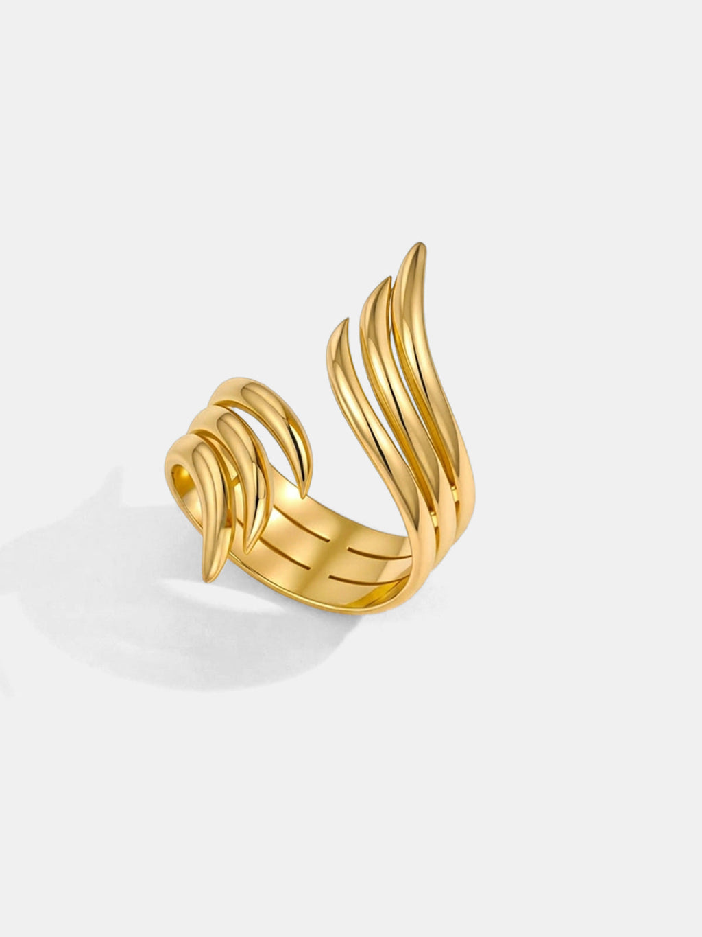 Wing-Shaped Open Statement Ring