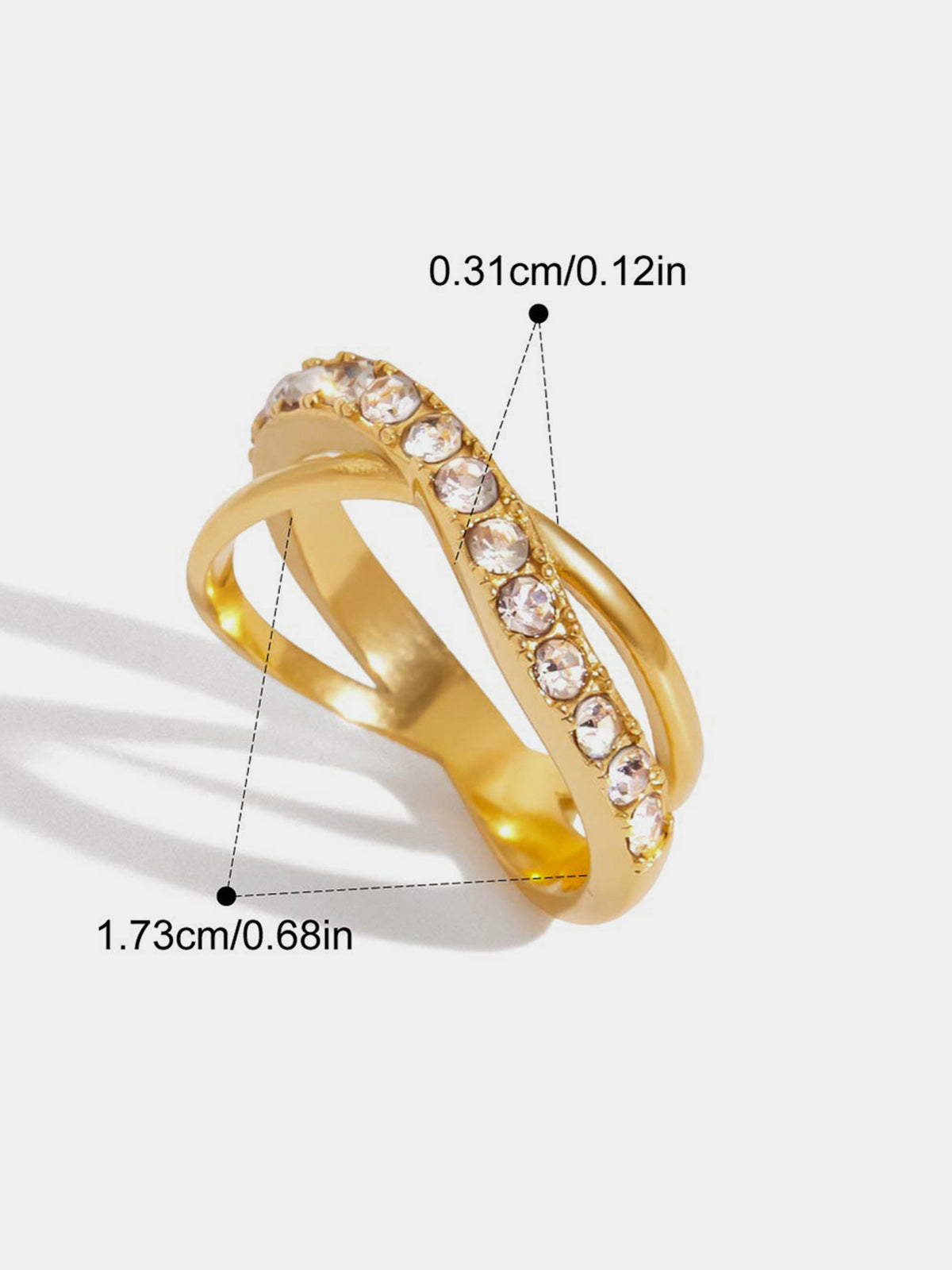 Crisscross Cubic Zircon Band Rings