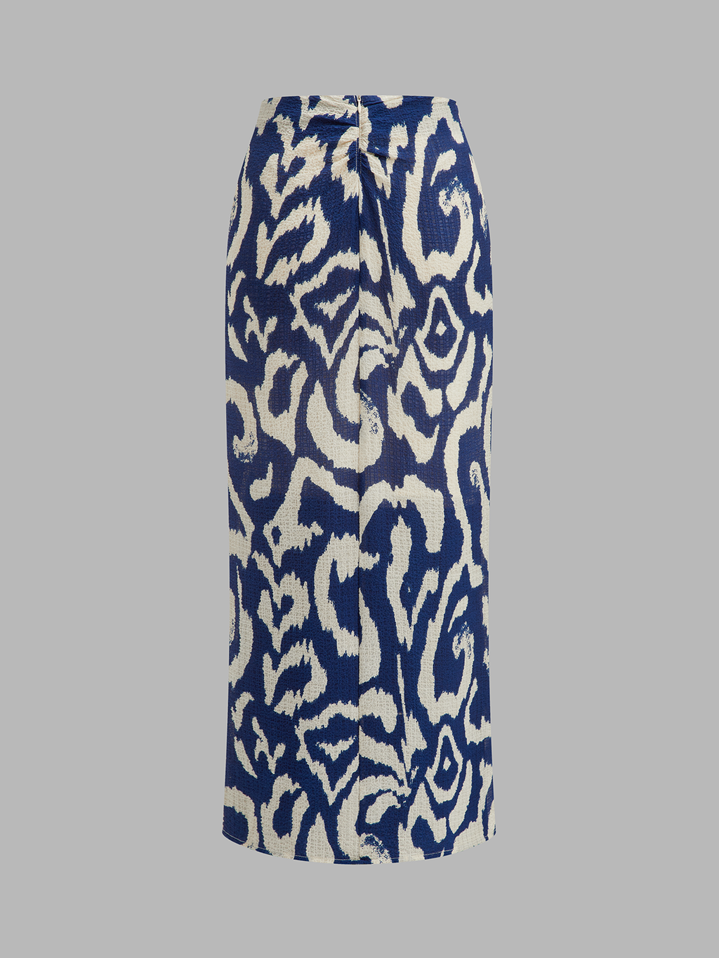 Halter Wrap Top & Abstract Print Skirt Set