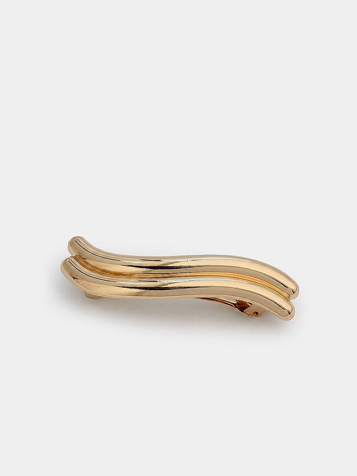 Minimalist Wave Metal Hair Barrette