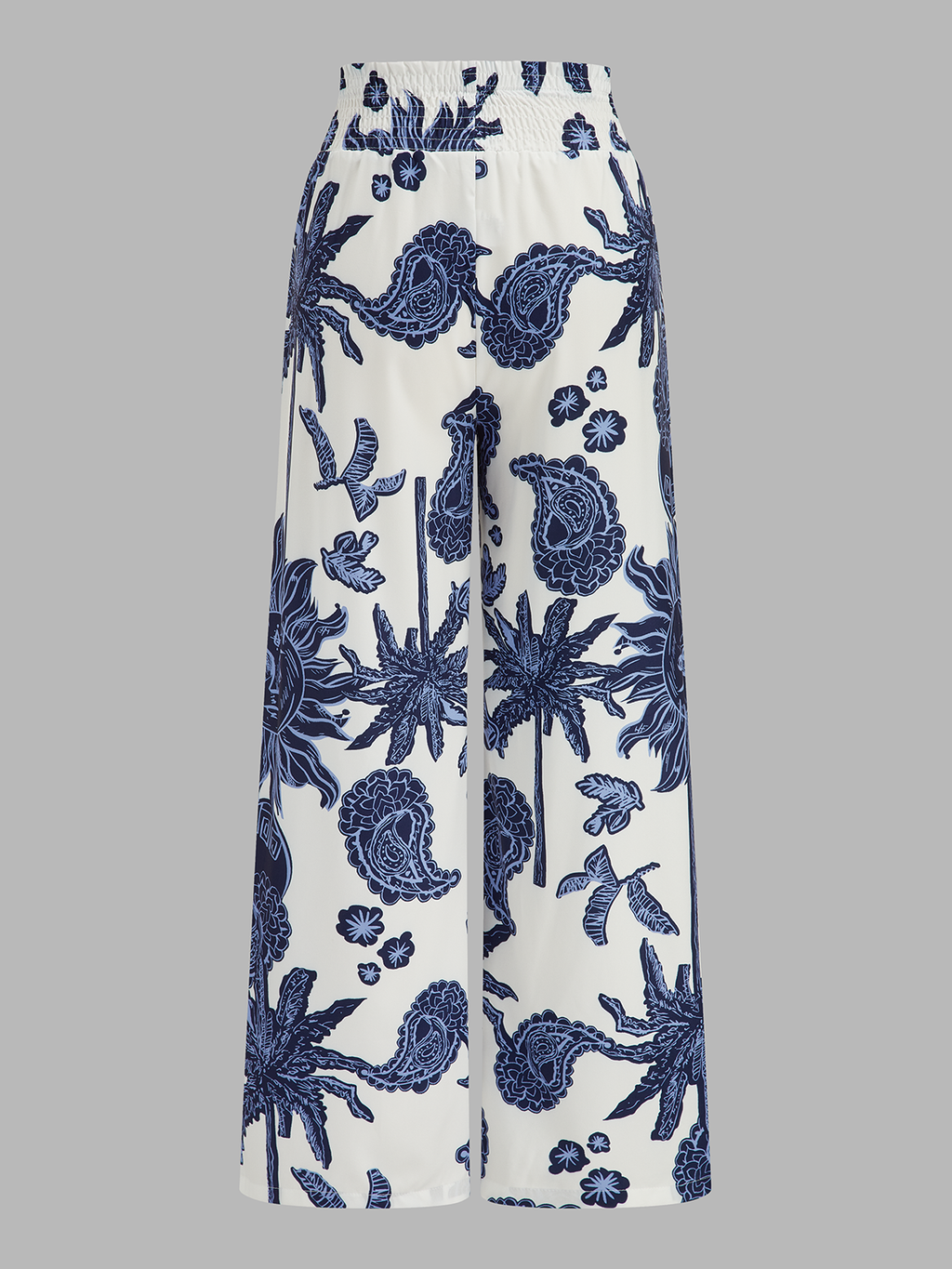 Printed Tie-Shoulder Top & Elastic Waist Pants Set