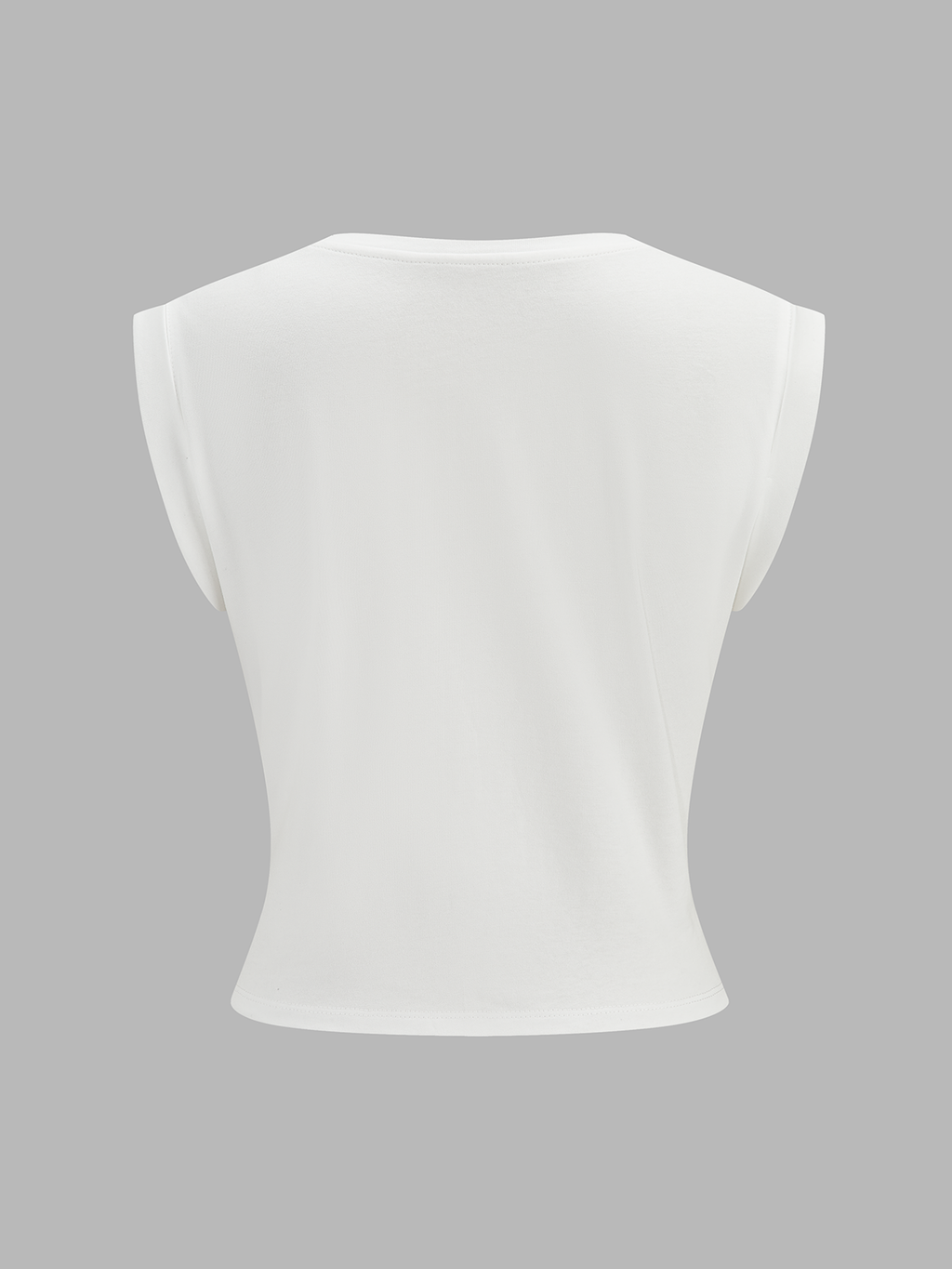Cotton Twisted Cropped Sleeveless Top