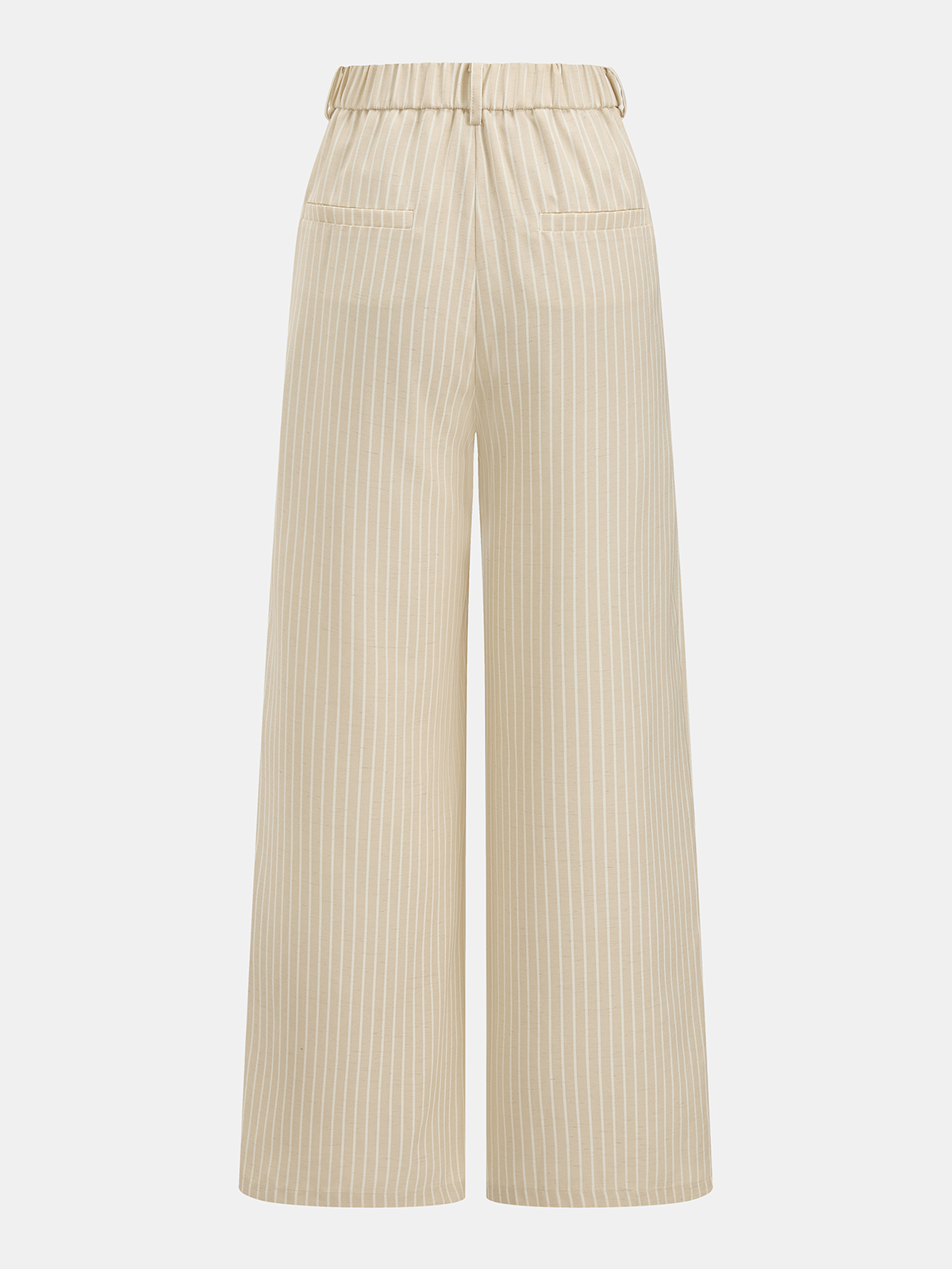 Linen-Blend Striped Crop Top & Pants Set