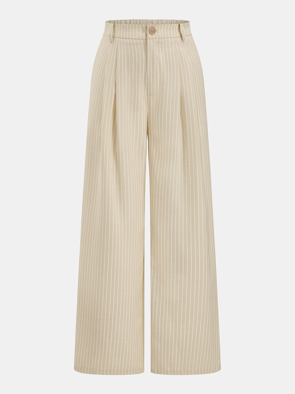 Linen-Blend Striped Crop Top & Pants Set