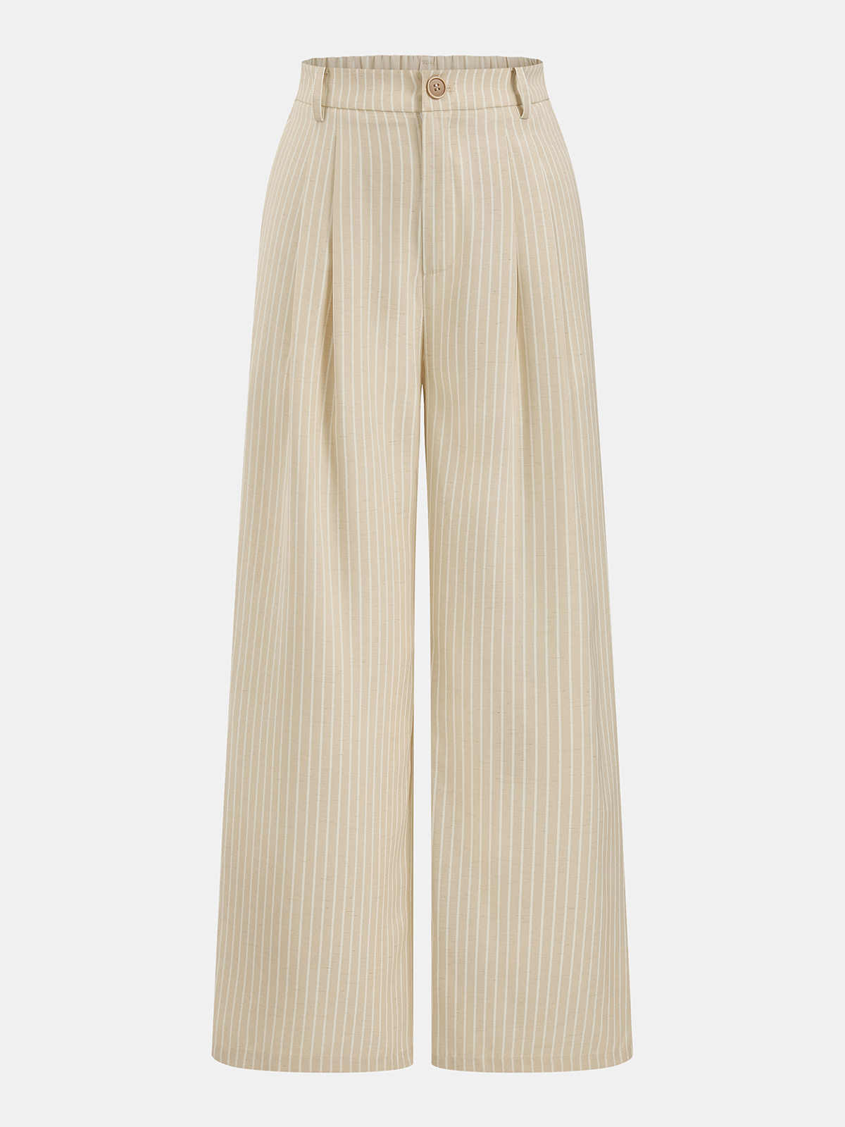 Linen-Blend Striped Crop Top & Pants Set