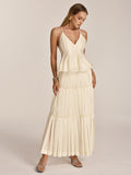 Peplum Cami Top & Tiered Maxi Skirt Set