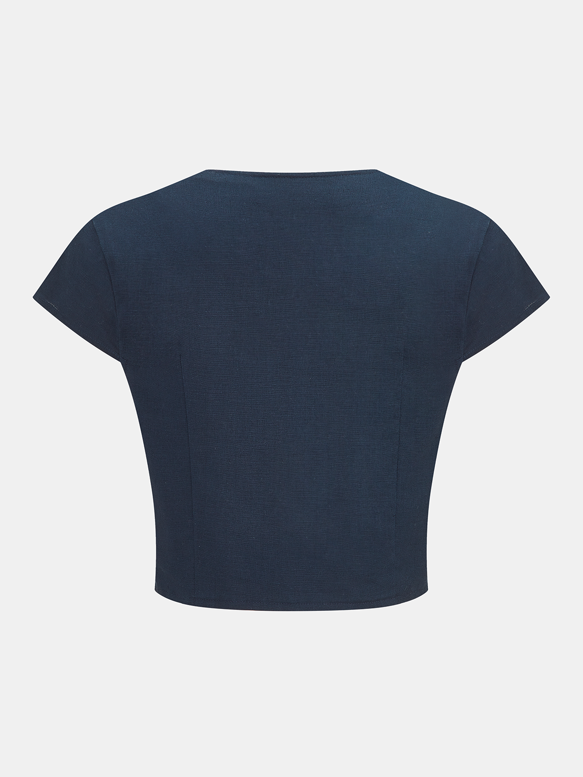Cotton Linen Button-Front Blouse & Skirt Set