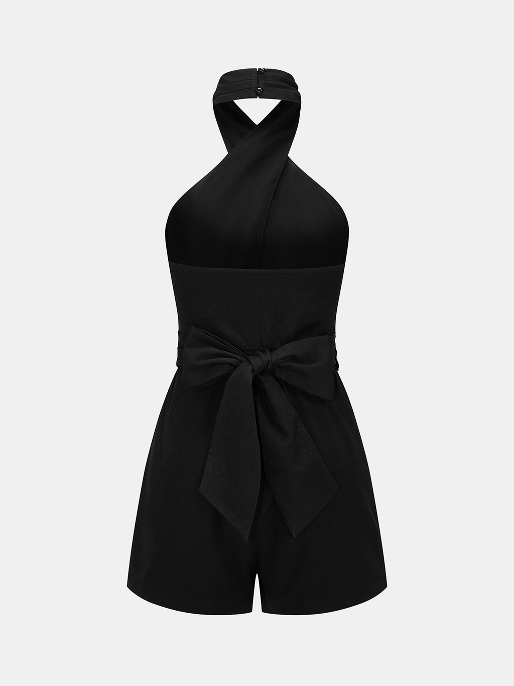 Tie-Back Cross Halter Neck Romper