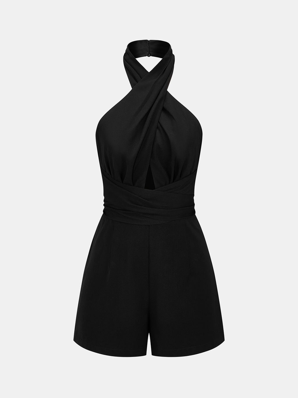 Tie-Back Cross Halter Neck Romper