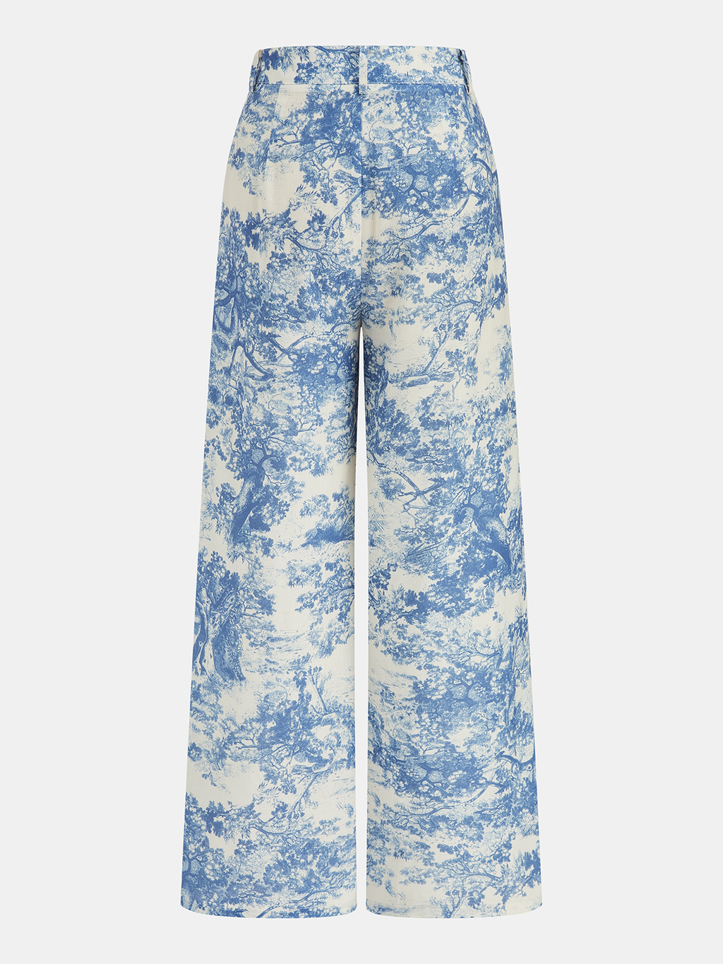 Toile Print Vest & Wide-Leg Pants Set