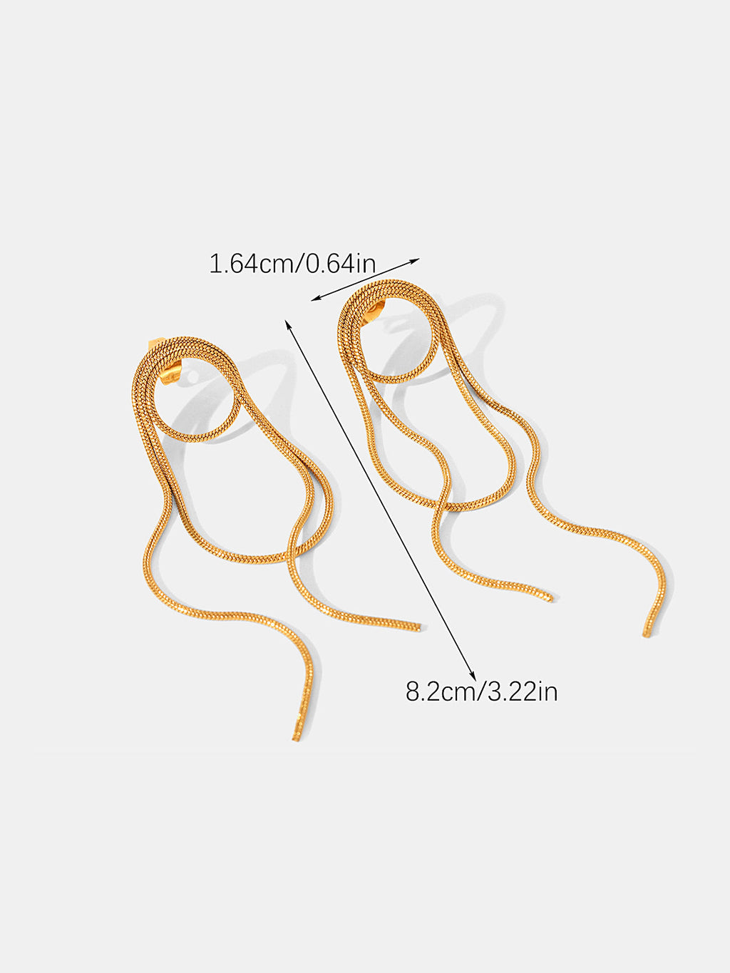 Long Chain Loop Drop Earrings