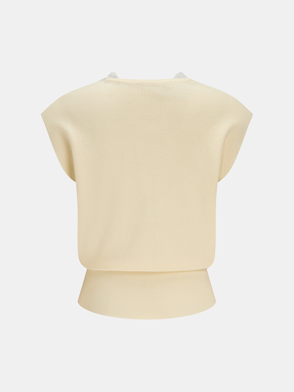 Lace Trim V-Neck Knit Top