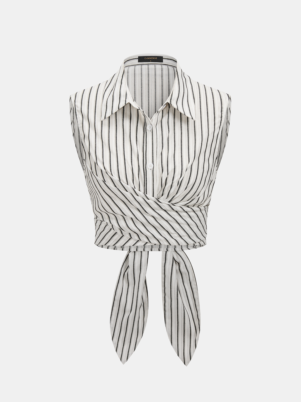 Striped Tie-Back Cotton Top & Pants Set