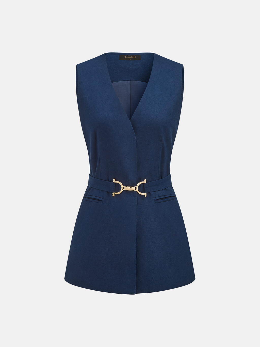 Belted Tailored Vest & Shorts Set