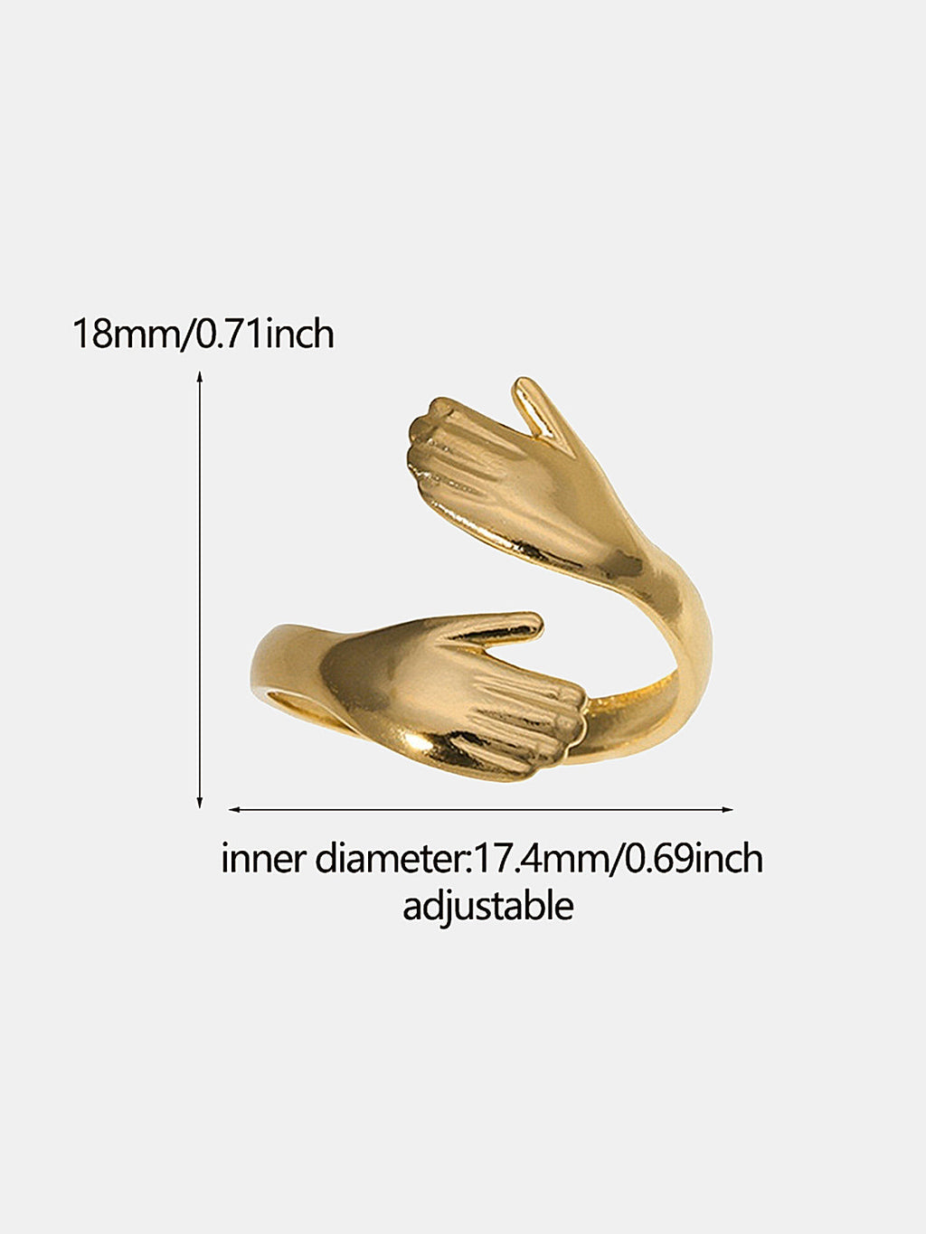 Hugging Hands Open Ring
