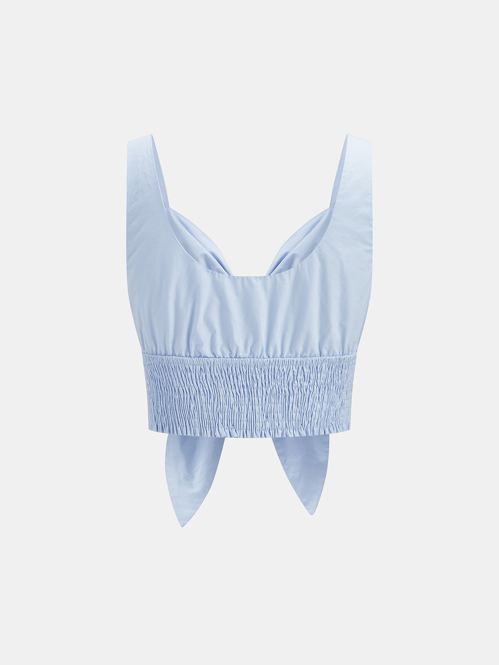 Cotton Smocked Tie-Front Top & Tiered Skirt Set
