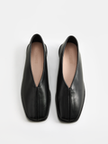 Square Toe Soft Leather Loafers
