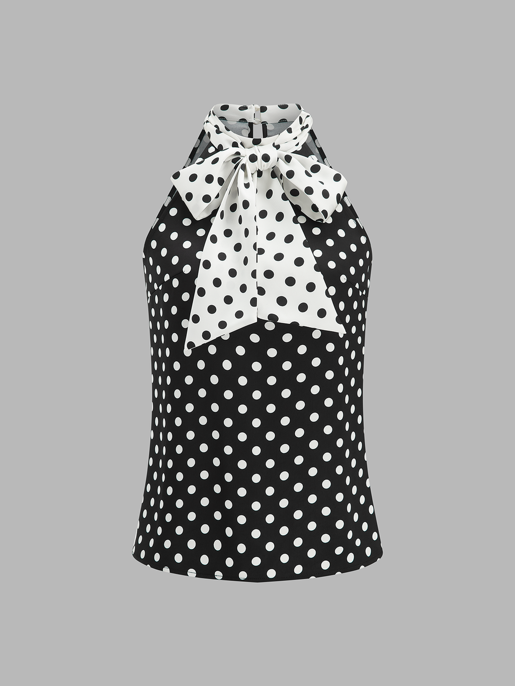 Tie Front Polka Dot Halter Top