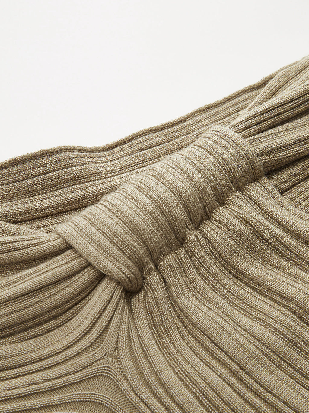 Twisted One Shoulder Ribbed Knit Top