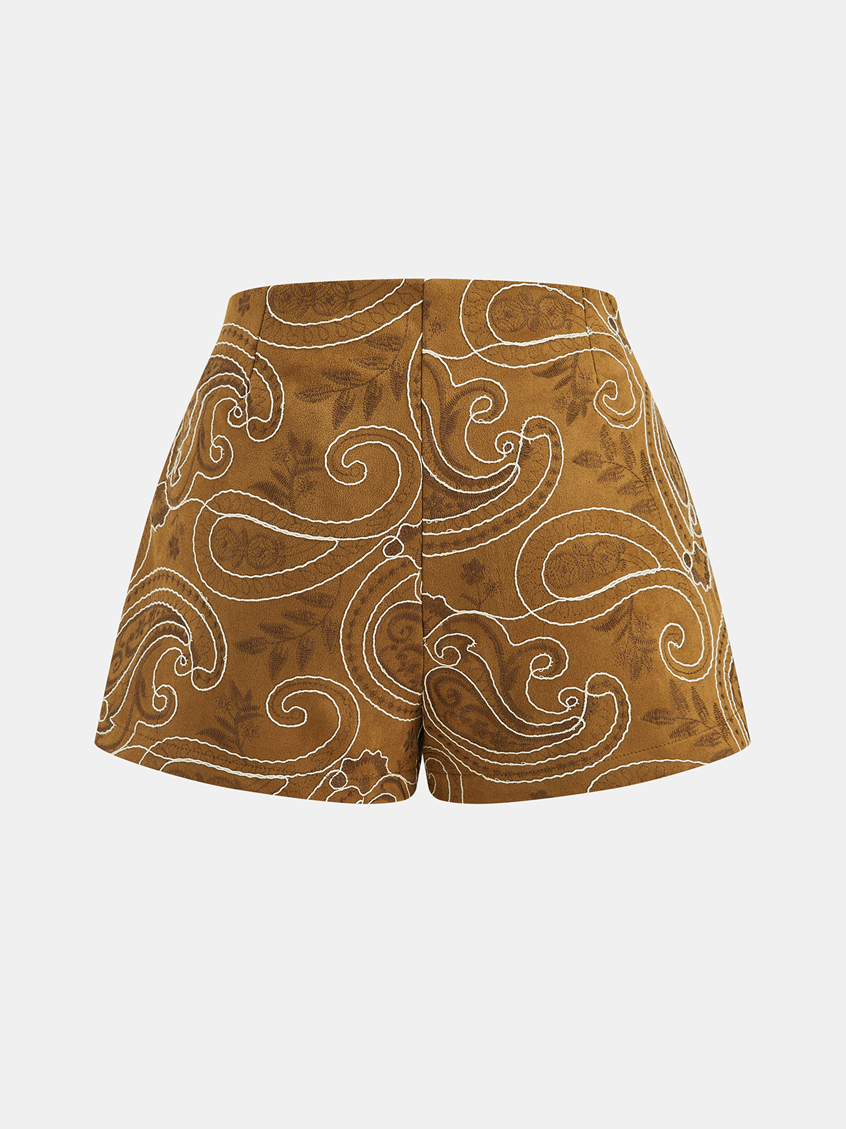 Paisley Embroidered Asymmetrical Skort
