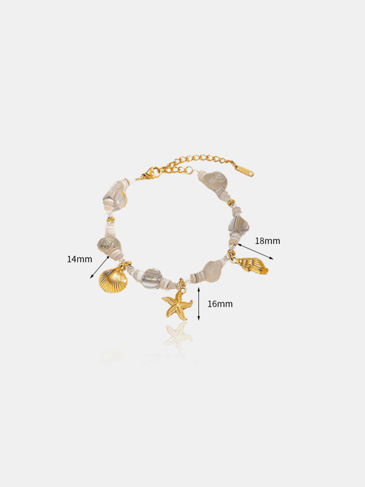 Starfish Shell Beach Charm Bracelet