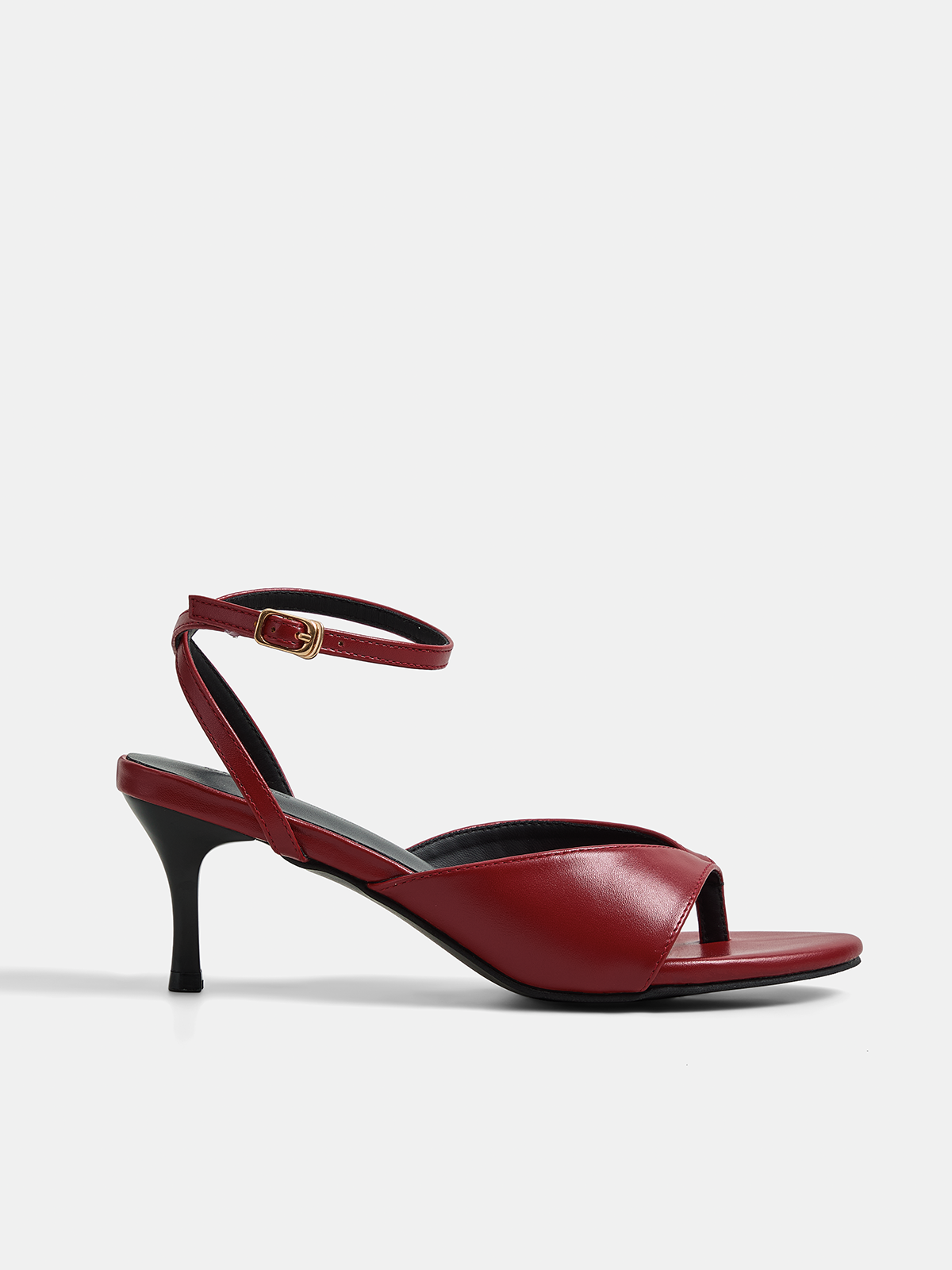 Thong Ankle Strap High Heel Sandals