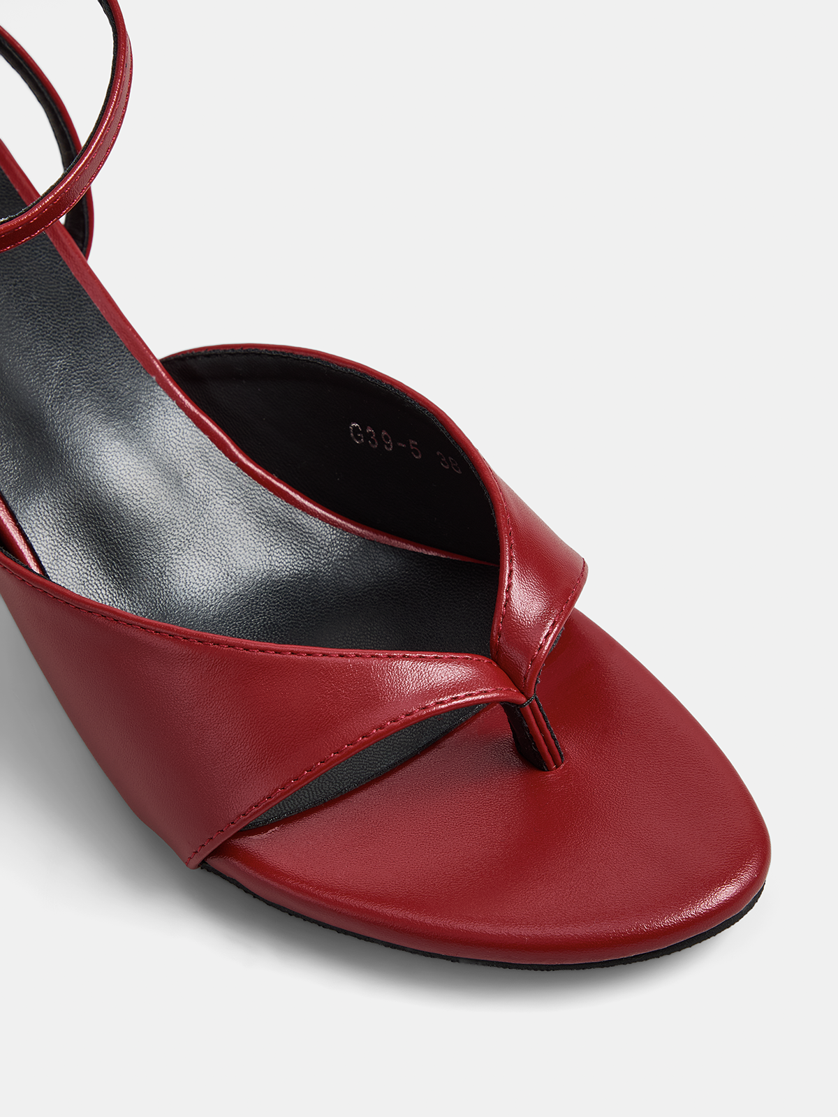 Thong Ankle Strap High Heel Sandals