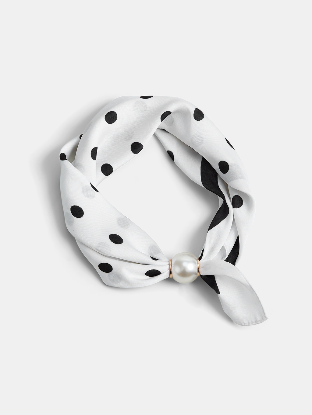Polka Dot Pearl Magnetic Closure Scarf