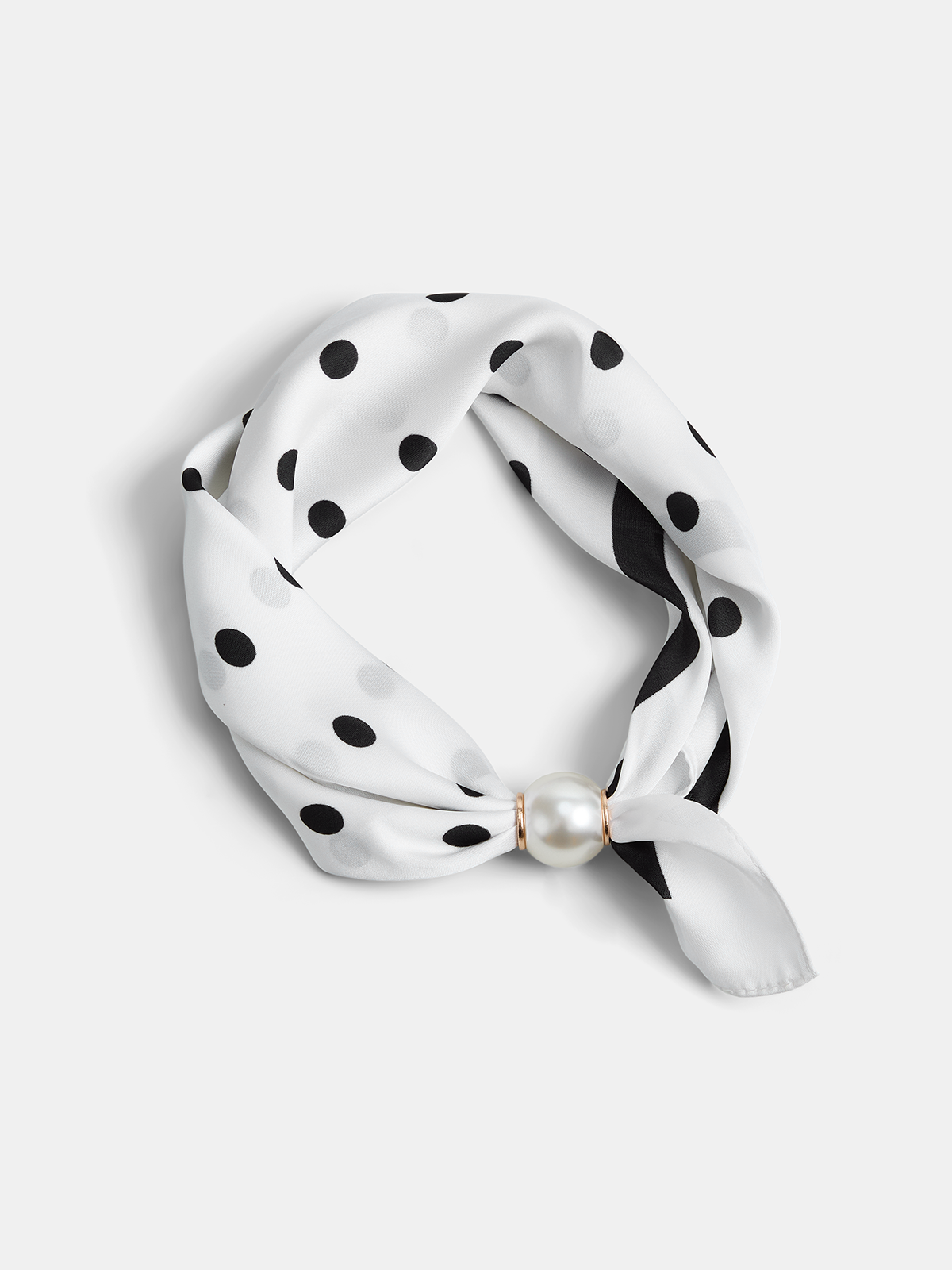 Polka Dot Pearl Magnetic Closure Scarf